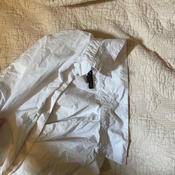 En Thread White button up long shirt - Picture 2 of 3